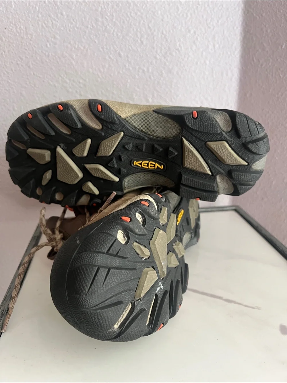 Keen Brown and Coral Trail Waterproof Boots